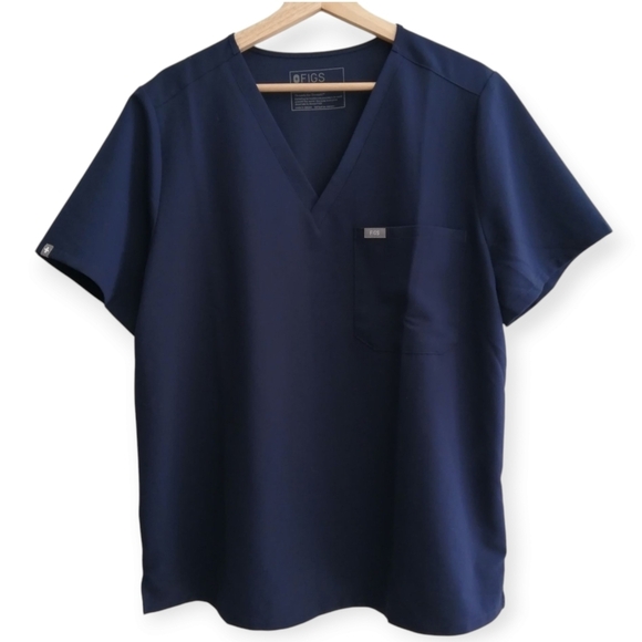 Figs Catarina One Pocket Scrub Top Navy XL - Picture 1 of 13